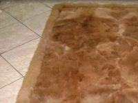 100% Baby Alpaca Fur Rug/ Octogonal 75"x59" Inches