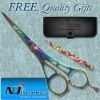 Bridle BR-001 Straight Titanium multi color Coated Hair dressing Scissor