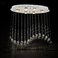 Whole-Sale Modern LED Crystal Dining Pendant Lamp Chandeliers for Restaurant 7007-6