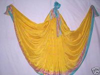 VINTAGE SILK SAREE VEIL BELLY DANCE COSTUME