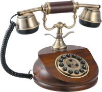 antique wooden telephone