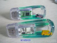 Liquid USB with floater inside