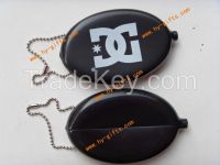 pvc coin bags,rubber coin purses,silk printed logo