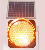 solar powered amber flashing warning light