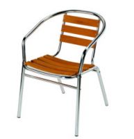 outdoor aluminum teak chair