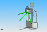 Waist-Height Tripod-Type Turnstile "Bars"