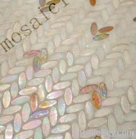 glazed glass mosaic floor