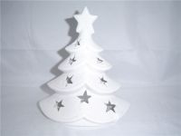 Ceramic chirstmas tree shaped decoration