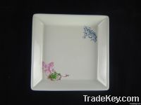 ceramic square dish and plate