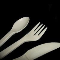 biodegradable cutlery, spoon, fork, knive