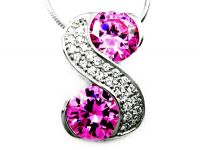 925 Sterling Silver Pendants with Cubic Zirconia