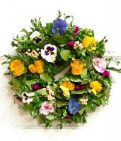 artificial flower wreath