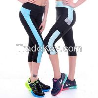 Women's fitness side pocket elastic slimming legging Plus size