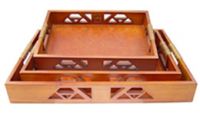 wooden tray,bamboo weaving style,furniture