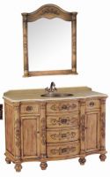 Wooden bathroom cabinet in stock(marble top)