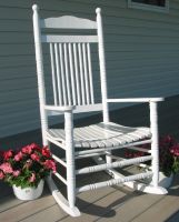 White Slat Rocking Chair