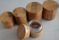 bamboo/wooden cosmetic jar, cream jar