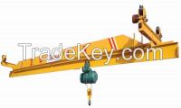 1t electric single girder suspension crane