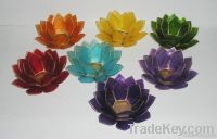 Meditation Gift / Lotus Candle Holders In Chakra Colors