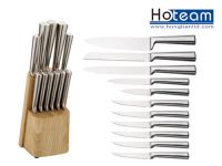 Kitchen knife set / S/S hollow handle & wooden block