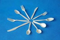 biodegradable corn starch fork, spoon and cutlery