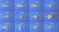 3D pewter jets keychain