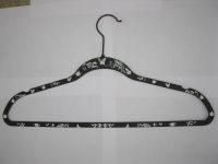 Rubber coating hanger with silk print
