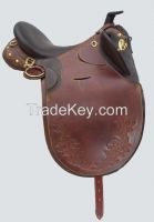 The stock saddle horn horse with hand carved with brass fittings