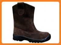 embossed leather work boots 300802