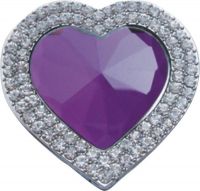 Heart purse hanger with 82pcs crystal