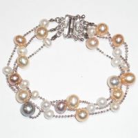 Beautiful Pearl Silver Bracelet