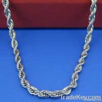 fashion jewelry stainless steel rope chain necklace