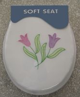 17"PVC Soft Embroidery Toilet Seat