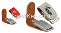 FDL22 High quality Real capacity Leather USB Flash Drive