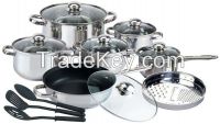16PCS STAINLESS STEEL COOKWARE SET