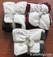 Microfiber lamb home blanket