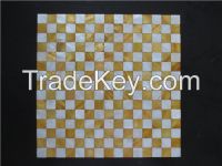 Unpolished fine tile piecing (bathroom mosaic)