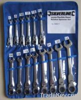 14pc Flexible Head Combination Ring Gear Ratchet Wrench Spanner