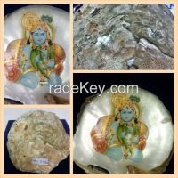 18K Antique Krishna Marble Plate