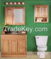 Solid Wood Bath Cabinet Custom Service Bathroom Furniture