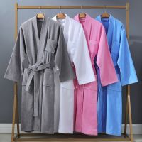 Long Staple Pure Cotton Thickened Soft Absorbent Bathrobe Elegant Yukata Kimono Thai Pajamas for 5-stars Hotel