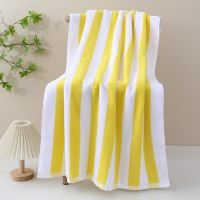 32 Yarns 100% Cotton Striped Beach Towel High End Swimming Fancy Bath Towel