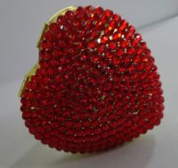 Red Crystal Heart compact Mirror/Compact Mirror/Cosmetic Mirror