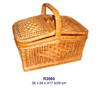 Rattan picnic basket