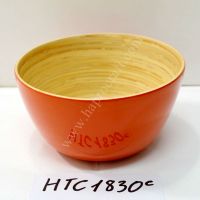 Vietnam Coiled Bamboo Bowl | Lacquered Kitchenware
