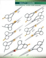 BEAUTY INSTRUMENTS High Quality Hair Cutting Scissor Barber Shear Stainless Steel and Razor Edge straight hair scissors