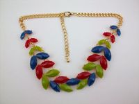 fashion faceted resin statement necklace