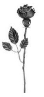 WROUGHT IRON FLOWER WITH LEAVES