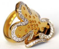 Ladies Ring with Natural Diamonds and Yellow Sapphires