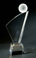 crystal golf  trophy